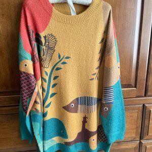 Artistic Sophisticaed but Casual Oversized Pull Over - XL
